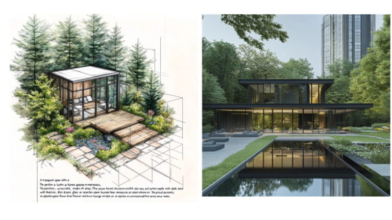 생성형 AI가 작업한 탑석 푸르지오 파크7의 힐링 라운지