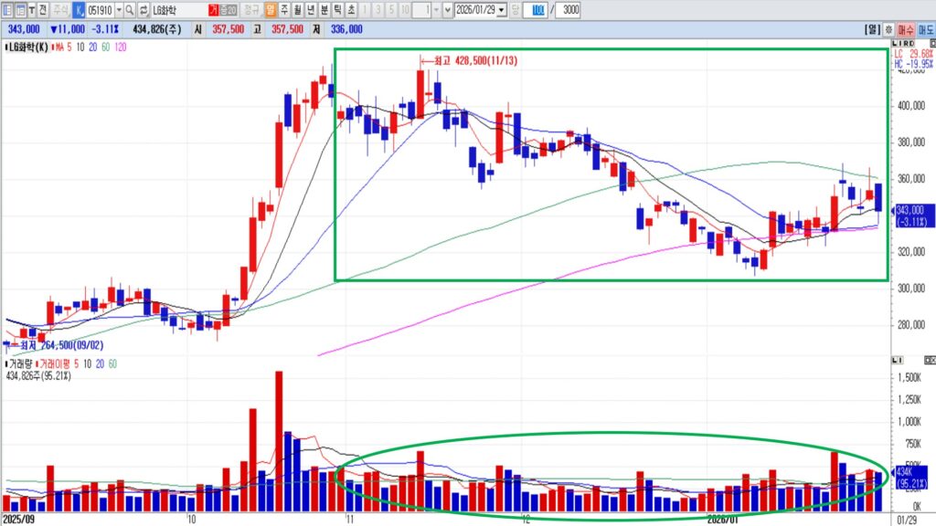 물린 투자자들의 공통된 실수 사례 - LG화학