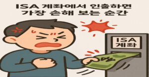 ISA계좌에서 인출하 면가장 손해 보는 순간