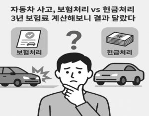 자동차 사고, 보험처리 vs 현금처리 3년 보험료 계산해보니 결과 달랐다