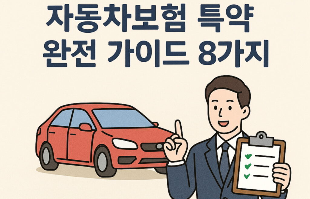자동차보험 특약 완전 가이드 8가지 | 대인배상1·2 차이부터 자손 vs 자동차상해까지