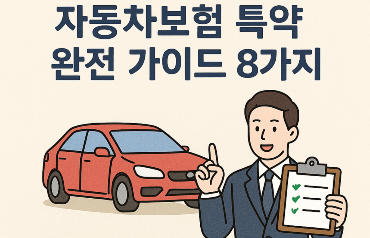 자동차보험 특약 완전 가이드 8가지