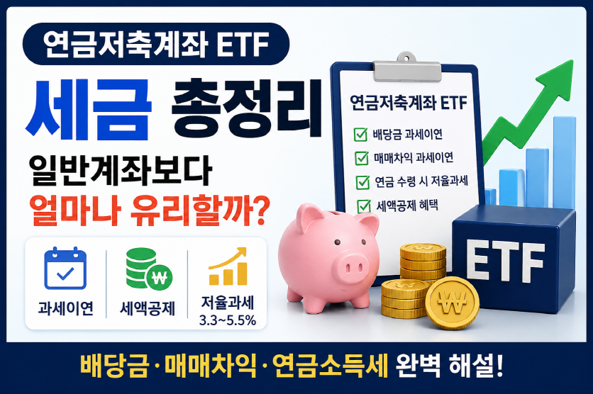 연금저축계좌 ETF 세금 총정리｜일반계좌보다 얼마나 유리할까