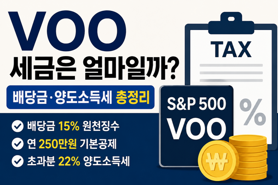 VOO세금은 얼마일까? 배당금, 양도소득세 총정리